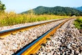 Railway in lumphun province Thailand Royalty Free Stock Photo
