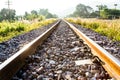 Railway in lumphun province Thailand Royalty Free Stock Photo