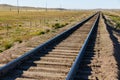 Railway in mongolia Royalty Free Stock Photo