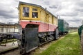 Old train diesel locomotive