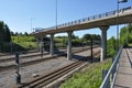 Railway near Gardemoen airport Royalty Free Stock Photo