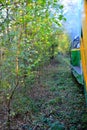 Railway Oravita-Anina in Banat. Typical landscape in the forests of Transylvania, Romania. Autumn view. Royalty Free Stock Photo