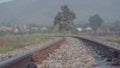 Railway in the park in lamphun Royalty Free Stock Photo