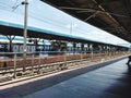 Railway platform India Tirupati cleanest platform Royalty Free Stock Photo