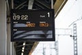 Railway platform information display