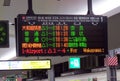 Railway Platform Sign, Osaka Station, Japan Royalty Free Stock Photo