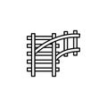 Railway railroad icon. Element of train station icon