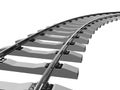 Railway rails and sleepers in 3d