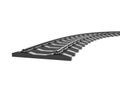 Railway rails and sleepers in 3d