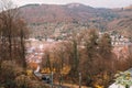 Railway road from the Heidelberg town with Classical cable car Royalty Free Stock Photo