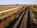 Railway on the sea shore