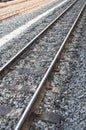 The railway shunt for transport raw material Royalty Free Stock Photo