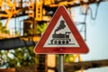 Railway sign Royalty Free Stock Photo