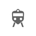 Railway, sign, train icon. Element of simple transport icon. Premium quality graphic design icon. Signs and symbols collection