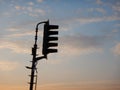 Railway signalisation traffic light silhouette