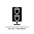 Railway signalling pixel perfect black glyph icon