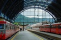 Railway station in Bergen city Norway Royalty Free Stock Photo