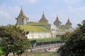 Railway station building in Yangon, Myanmar Royalty Free Stock Photo