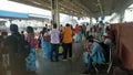 Railway Station Crowd Waiting For Train on platform Morn8ng Time