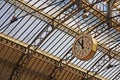 Railway station with historic clock