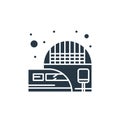 railway station icon vector from city elements concept. Thin line illustration of railway station editable stroke. railway station Royalty Free Stock Photo