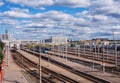 Railway station `Minsk-Passazhirsky` Belarus, Minsk Royalty Free Stock Photo