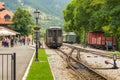 Railway station on Mokra Gora in the Tara mountains, Mokra Gora, Serbia. Royalty Free Stock Photo