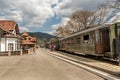 Railway station on Mokra Gora in the Tara mountains Zlatibor, Serbia Royalty Free Stock Photo