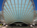 Railway station Oriente in Lisbon, entrance to park of the nations in Portugal Royalty Free Stock Photo