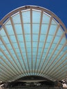 Railway station Oriente in Lisbon, entrance to park of the nations in Portugal Royalty Free Stock Photo