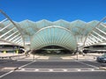 Railway station Oriente in Lisbon, entrance to park of the nations in Portugal Royalty Free Stock Photo