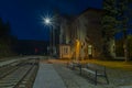 Railway station in Ostruzna village in Jeseniky mountains Royalty Free Stock Photo