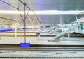 Railway station platform high-speed train Royalty Free Stock Photo