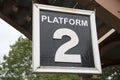 Railway Station Platform Sign Royalty Free Stock Photo