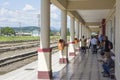 A railway station in Romania