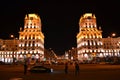 Railway Station Square at night