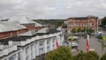 Rostock, Germany - Jul 06, 2018: Railway station and station square