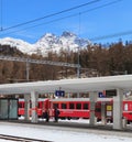 Railway station in St. Moritz, Switzerland