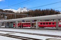 Railway station in St. Moritz, Switzerland