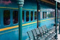 Railway Station theme inside resort in Delhi India, Train Coaches as Resort room Royalty Free Stock Photo