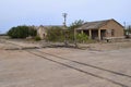 Railway station without train in the region of Salt Flats , Cordoba, Argentina