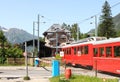 Railway station for train to Mer de Glace, France Royalty Free Stock Photo