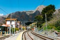 Railway station in the village of el chorro at the end of trail of Caminito Del Rey, Spain