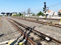 The railway station in the village of Tulangan, Sidoarjo