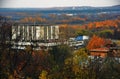 A railway station in Vladimir town, Russia. Autumn nature. Royalty Free Stock Photo