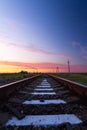 Railway in the steppe