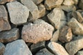 Railway stone gray sharp texture