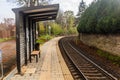 Railway stop Hlubocepy in Prague, Czech Republ Royalty Free Stock Photo