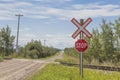 Railway stop sign Royalty Free Stock Photo