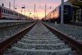 Railway sunset